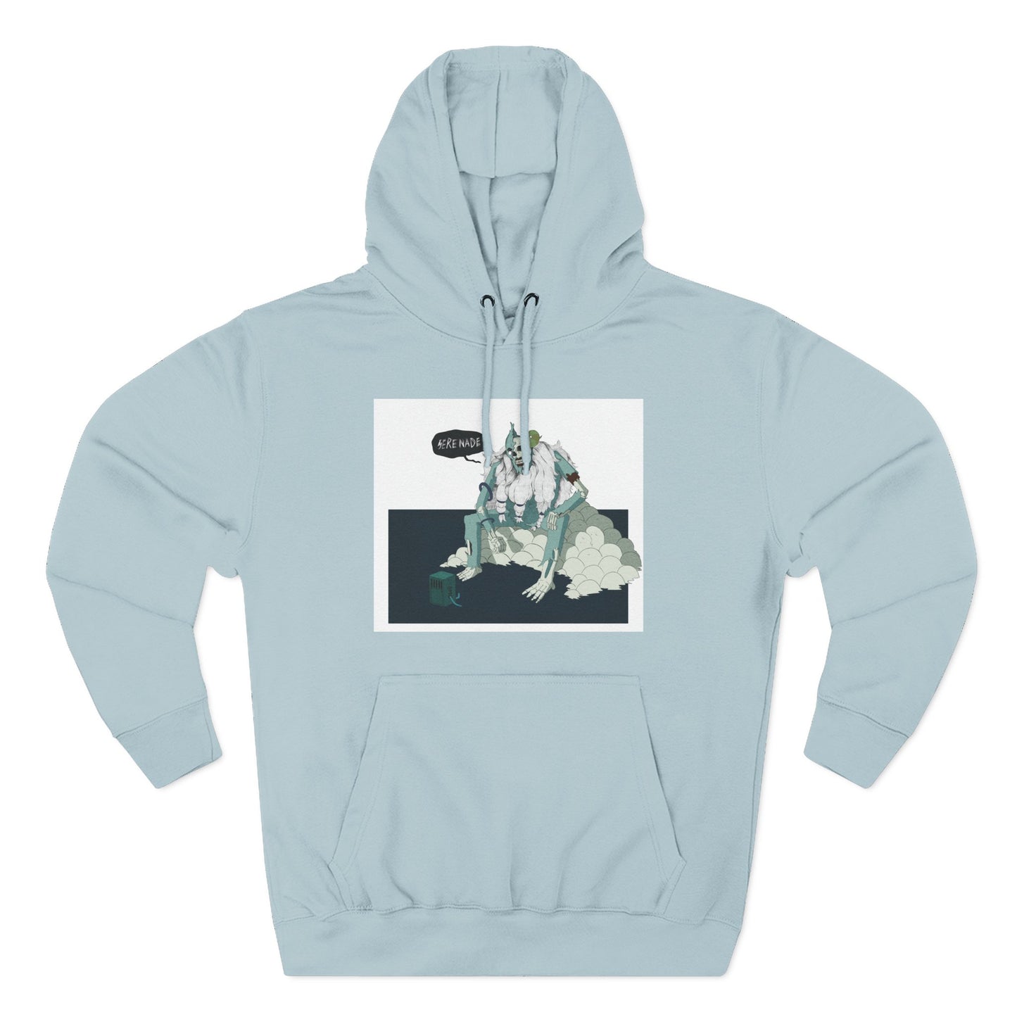 Artistic Fleece Hoodie with 'Homase' Design - Cozy Casual Wear