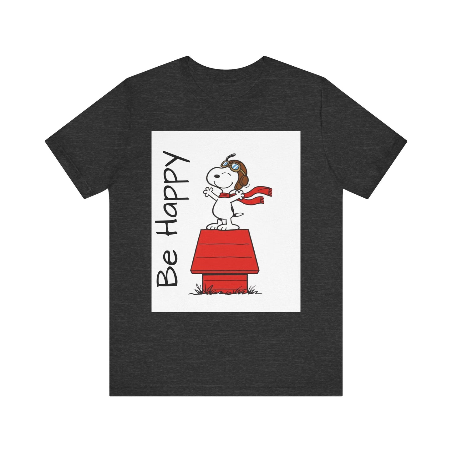 Cute & Inspirational 'Be Happy' Tee for Daily Wear, Fun Gift for Friends, Motivational Shirt, Casual Outfit, Encouraging Apparel