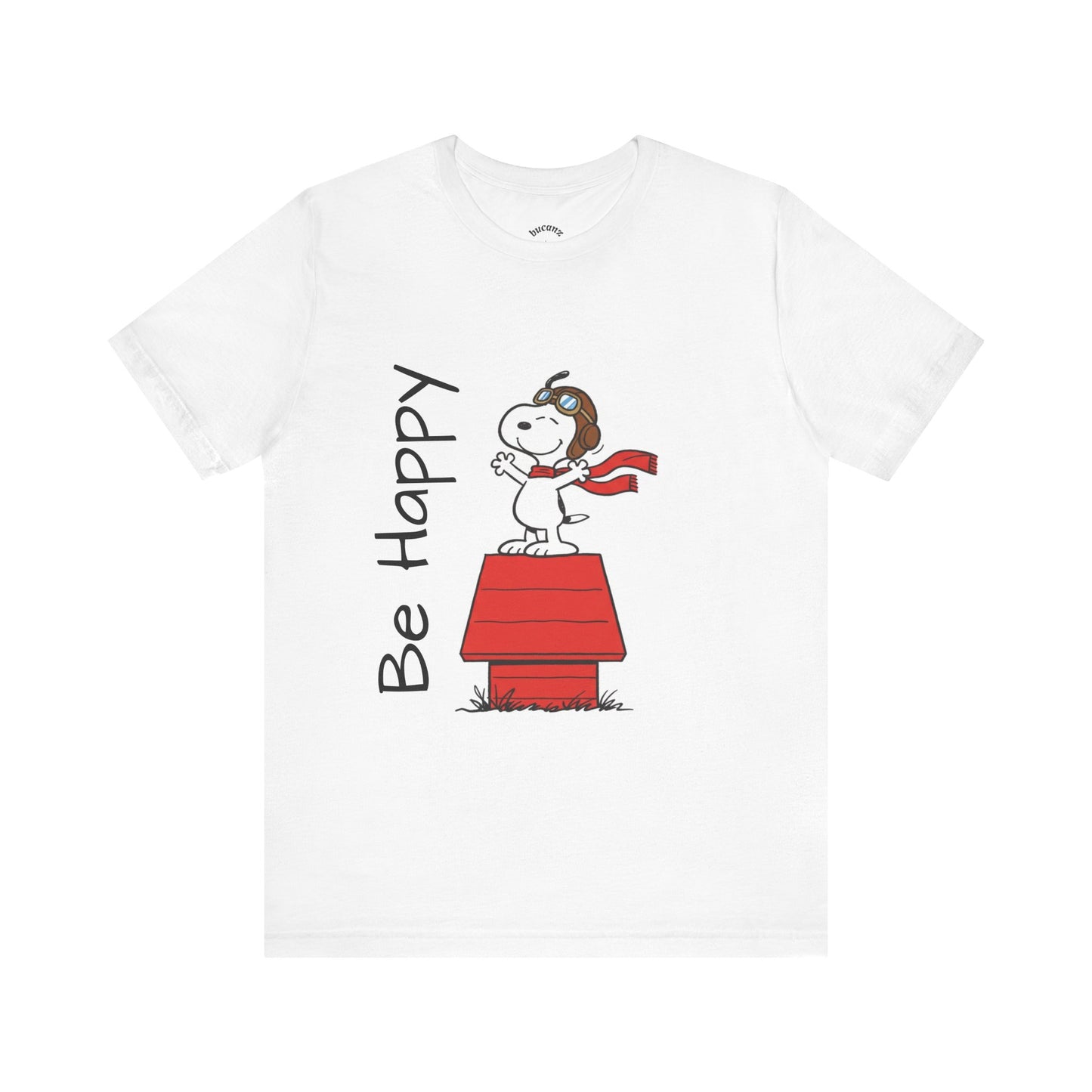 Cute & Inspirational 'Be Happy' Tee for Daily Wear, Fun Gift for Friends, Motivational Shirt, Casual Outfit, Encouraging Apparel
