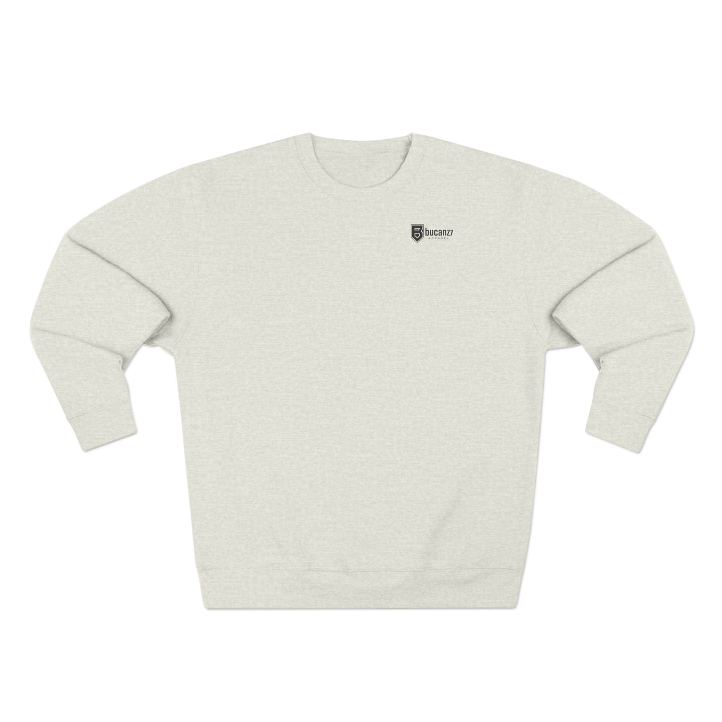 Never Back Down Crewneck Sweatshirt — Lion Emblem Motivational Pullover