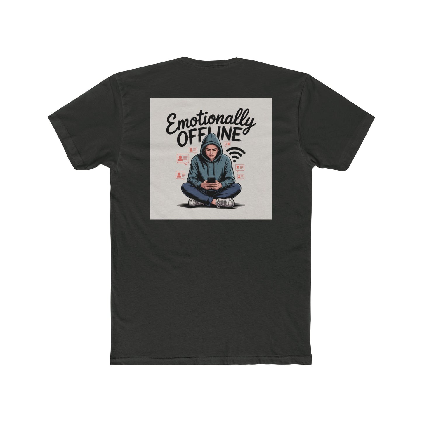 Emotionally Offline Tee — Graphic Casual Crew Shirt