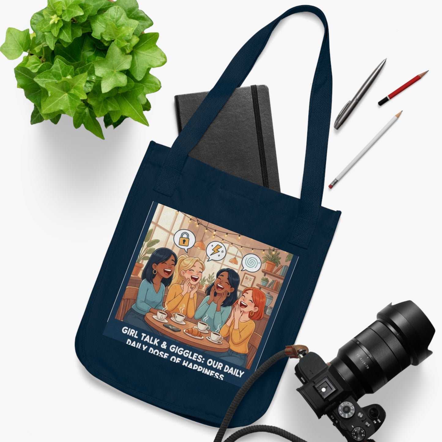 Vibrant Organic Canvas Tote Bag - Perfect for Friends & Fun Gatherings