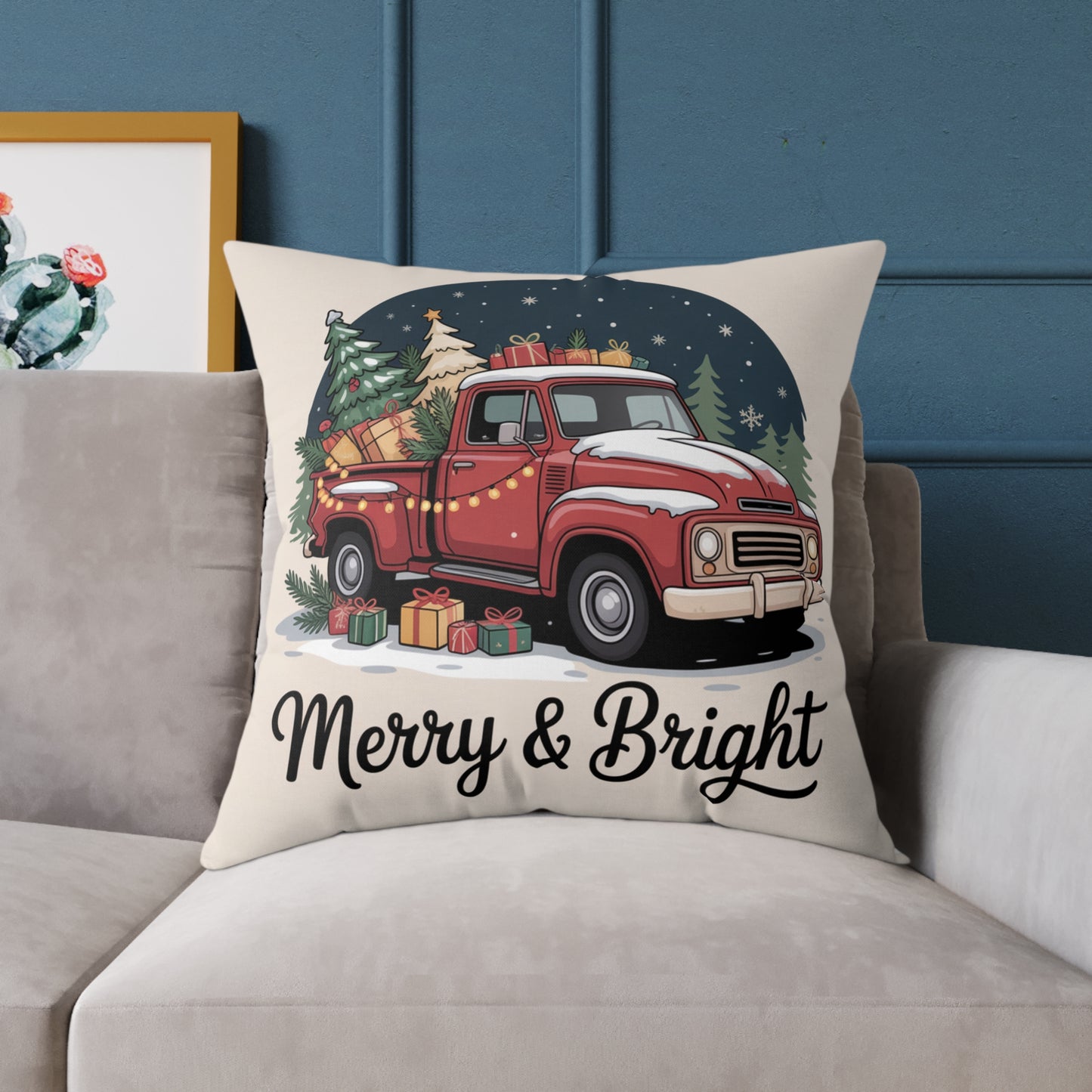 Merry & Bright Holiday Pillow
