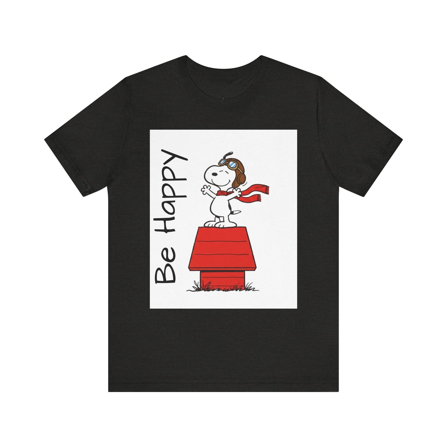 Cute & Inspirational 'Be Happy' Tee for Daily Wear, Fun Gift for Friends, Motivational Shirt, Casual Outfit, Encouraging Apparel