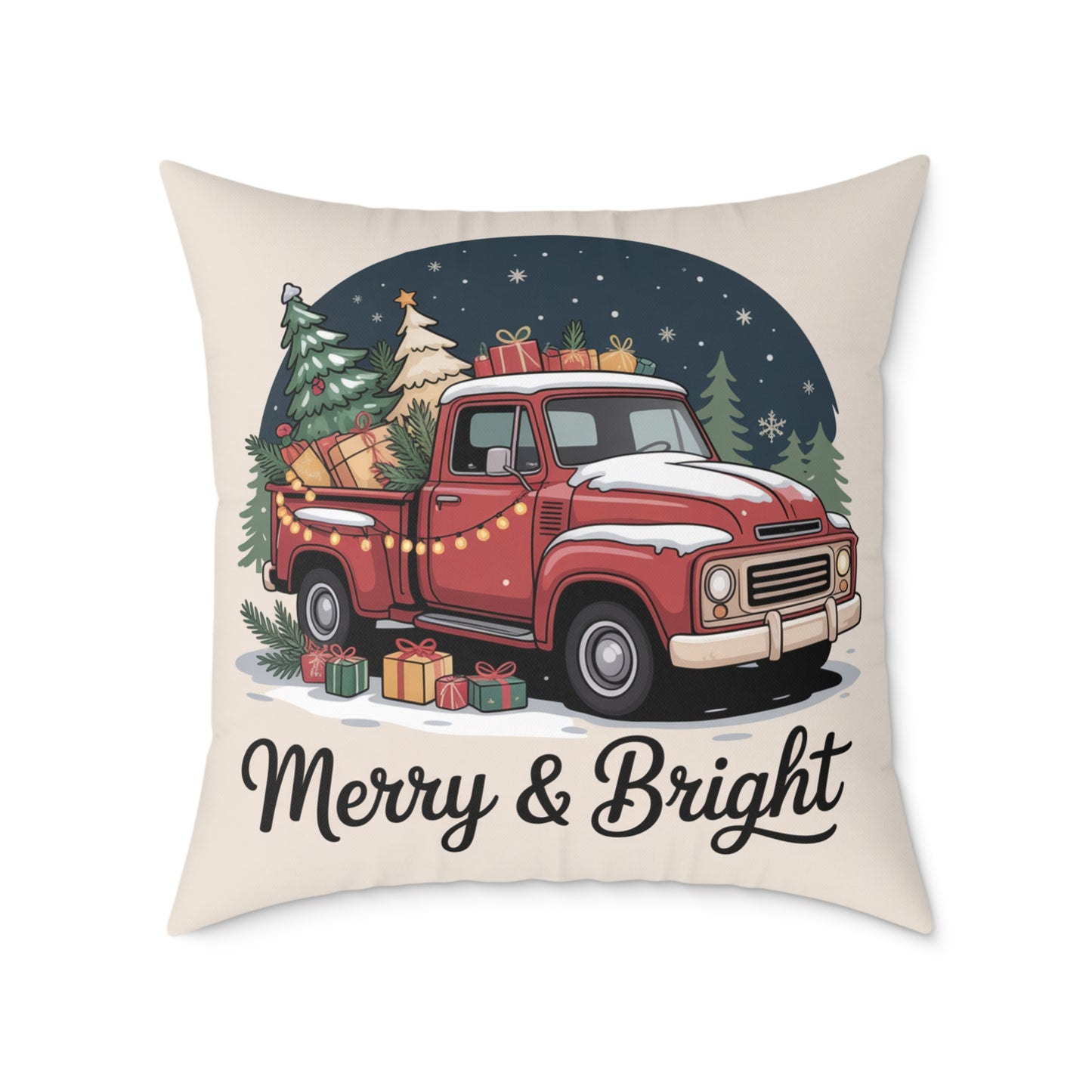 Merry & Bright Holiday Pillow