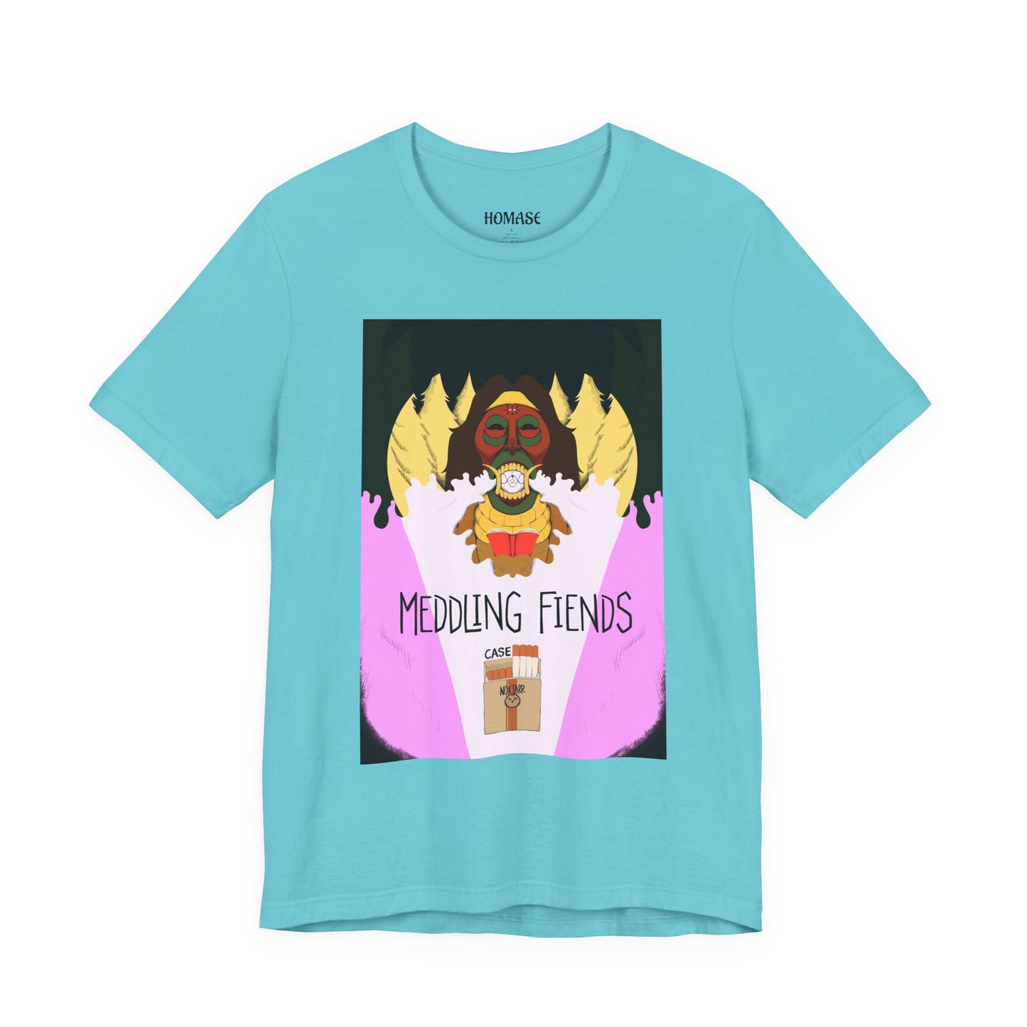 Meddling Fiends T-Shirt, Unisex Graphic Tee, Fun Casual Wear, Quirky Gift Idea, Perfect for Halloween, Lounge on Weekends, Summer Vibes