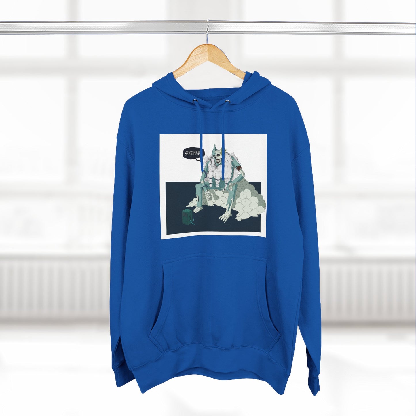 Artistic Fleece Hoodie with 'Homase' Design - Cozy Casual Wear