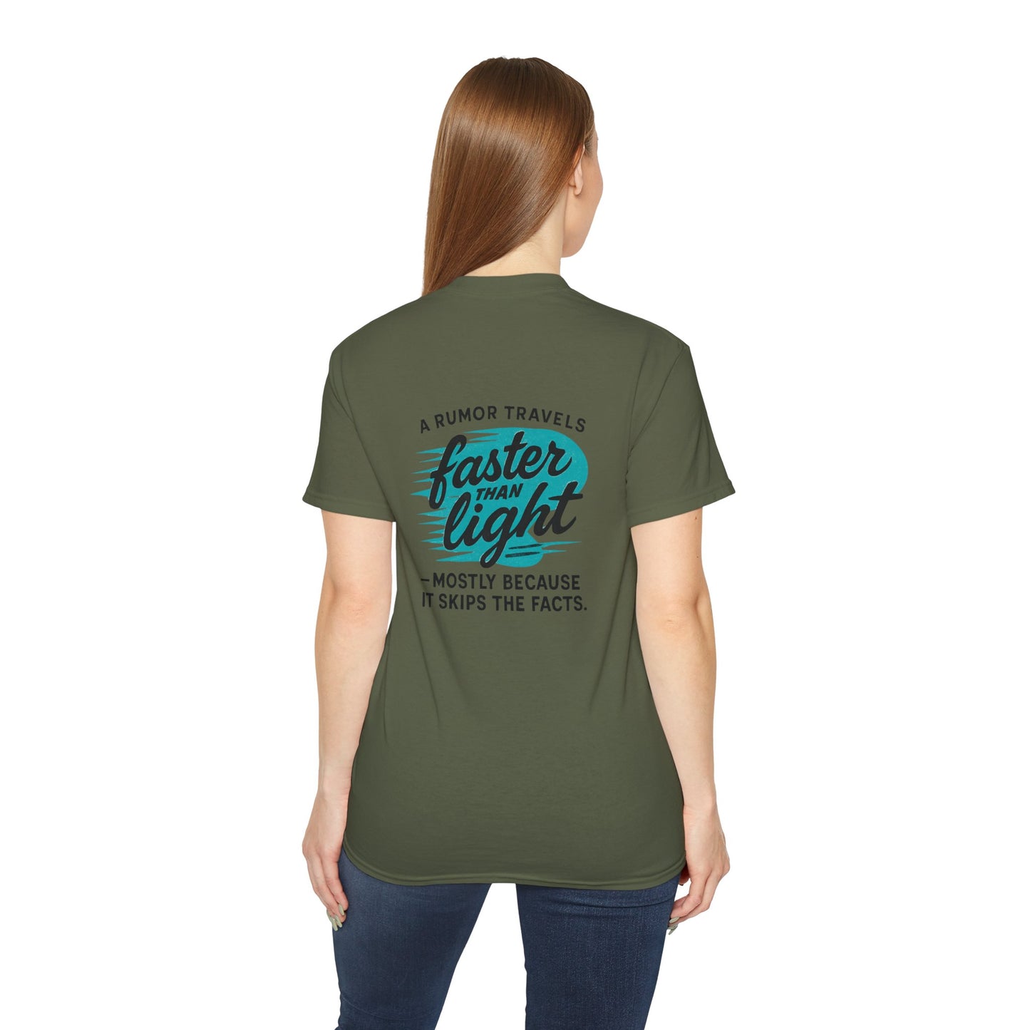 T‑Shirt — “A Rumor Travels Faster Than Light” Graphic Tee