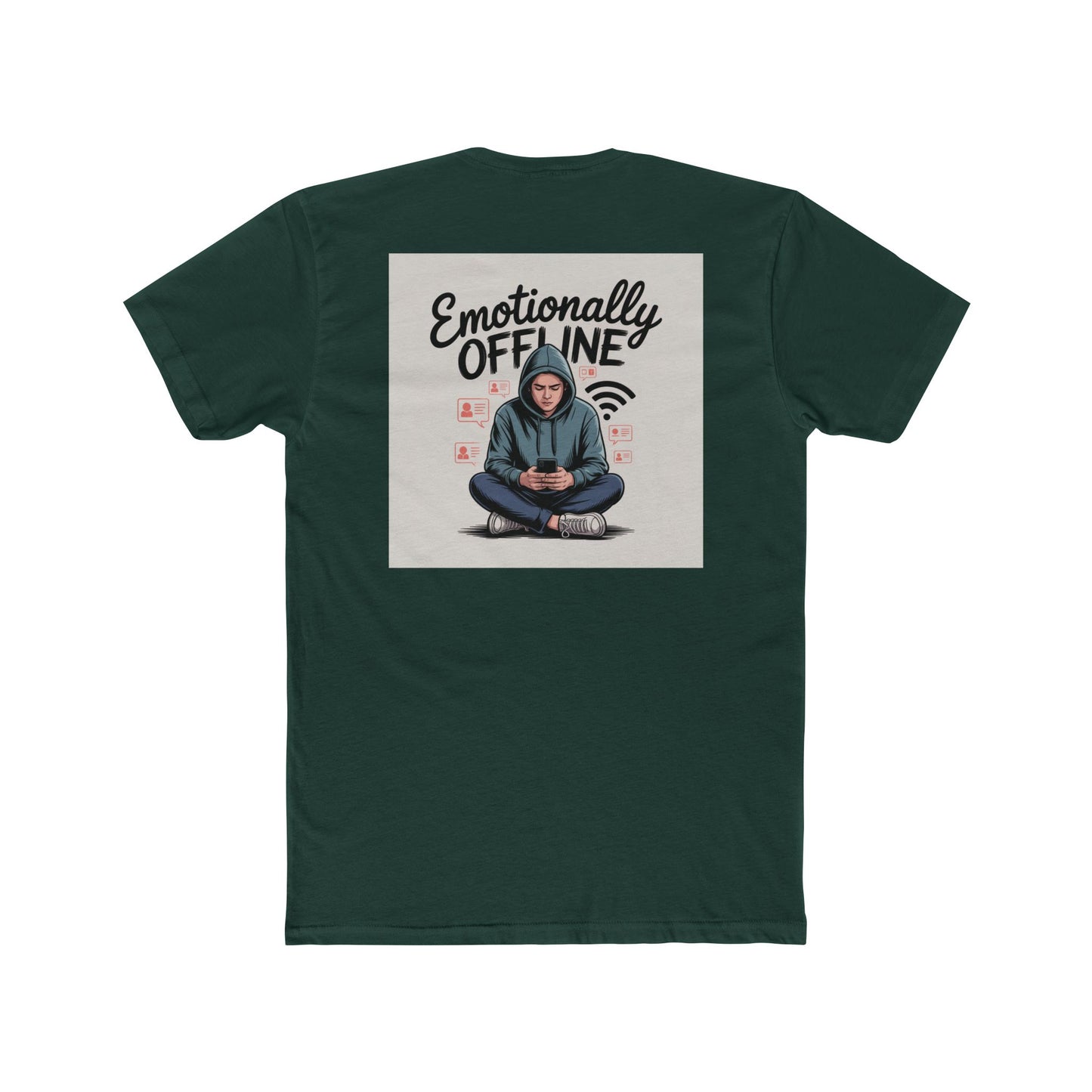 Emotionally Offline Tee — Graphic Casual Crew Shirt