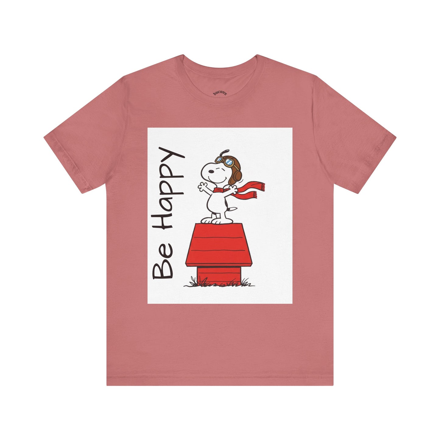 Cute & Inspirational 'Be Happy' Tee for Daily Wear, Fun Gift for Friends, Motivational Shirt, Casual Outfit, Encouraging Apparel
