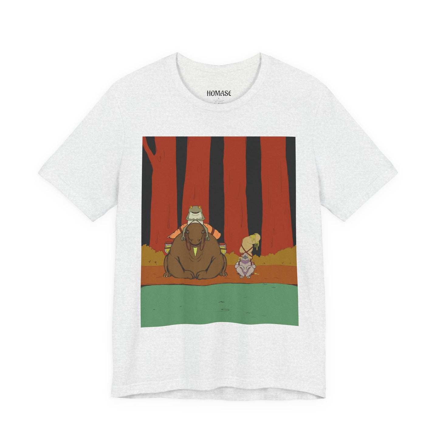 Whimsical Nature Adventure Tee, Cartoon Character Shirt, Graphic Tee for Nature Lovers, Cute Gift for Kids, Unisex Short Sleeve T-Shirt