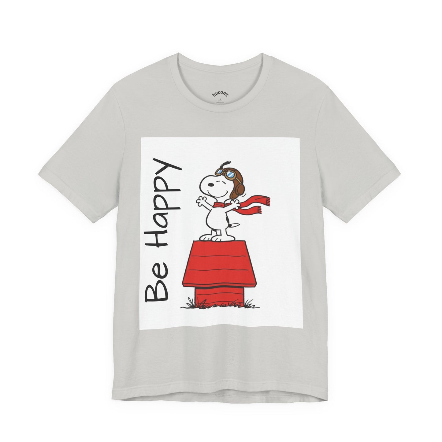 Cute & Inspirational 'Be Happy' Tee for Daily Wear, Fun Gift for Friends, Motivational Shirt, Casual Outfit, Encouraging Apparel