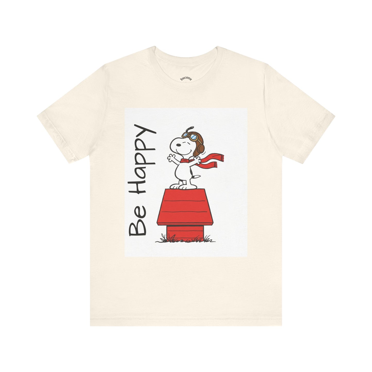 Cute & Inspirational 'Be Happy' Tee for Daily Wear, Fun Gift for Friends, Motivational Shirt, Casual Outfit, Encouraging Apparel