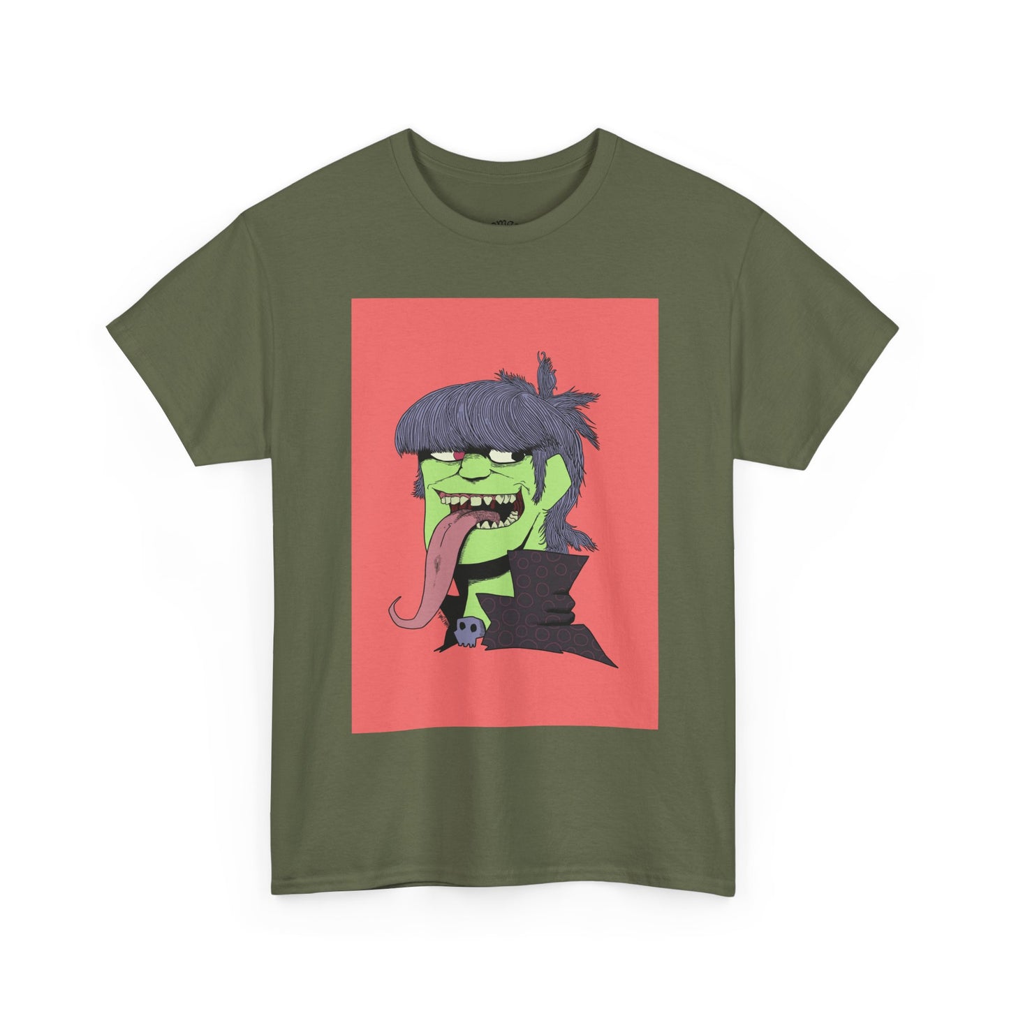 Graphic Tee — Green Punk Monster Illustration