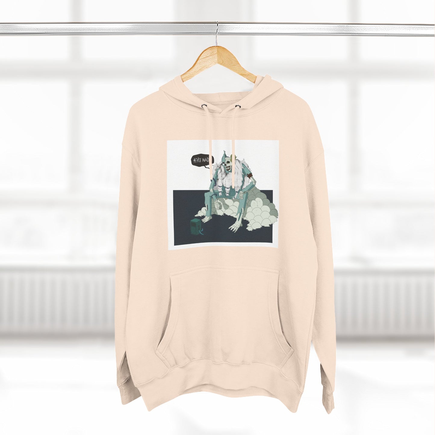 Artistic Fleece Hoodie with 'Homase' Design - Cozy Casual Wear