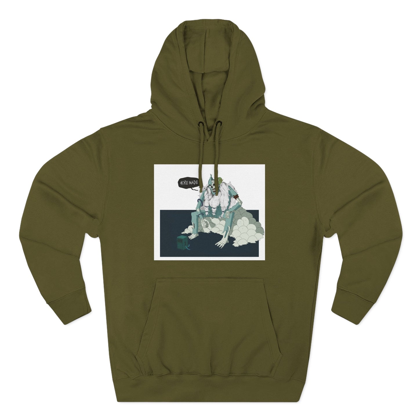 Artistic Fleece Hoodie with 'Homase' Design - Cozy Casual Wear