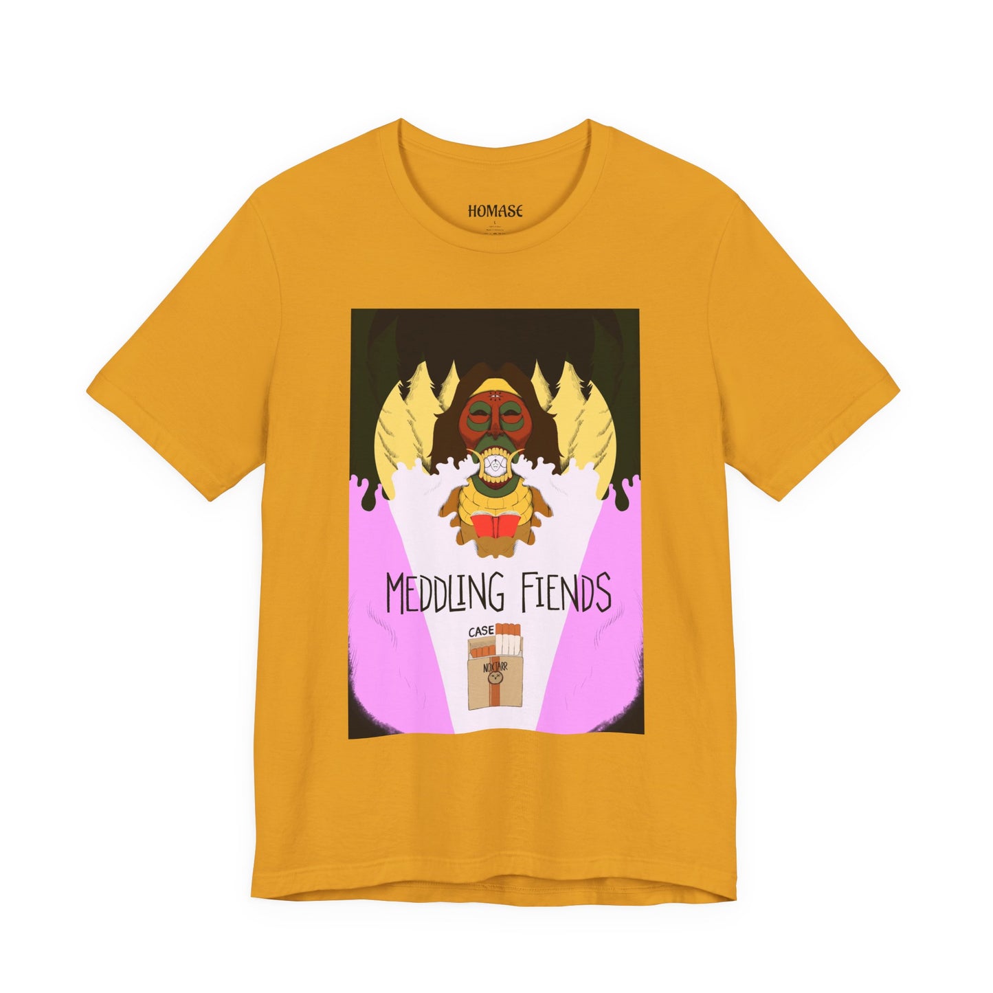 Meddling Fiends T-Shirt, Unisex Graphic Tee, Fun Casual Wear, Quirky Gift Idea, Perfect for Halloween, Lounge on Weekends, Summer Vibes