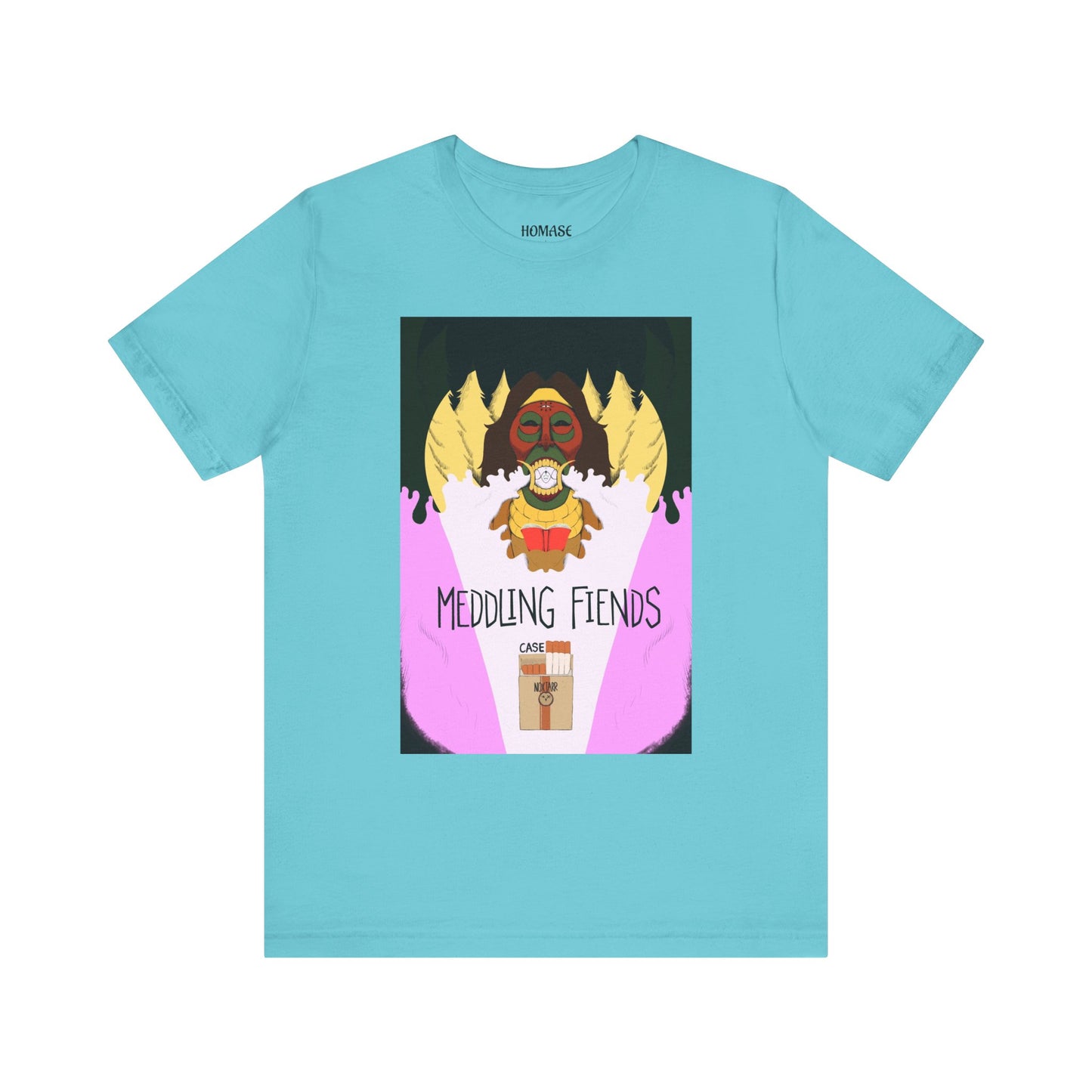 Meddling Fiends T-Shirt, Unisex Graphic Tee, Fun Casual Wear, Quirky Gift Idea, Perfect for Halloween, Lounge on Weekends, Summer Vibes