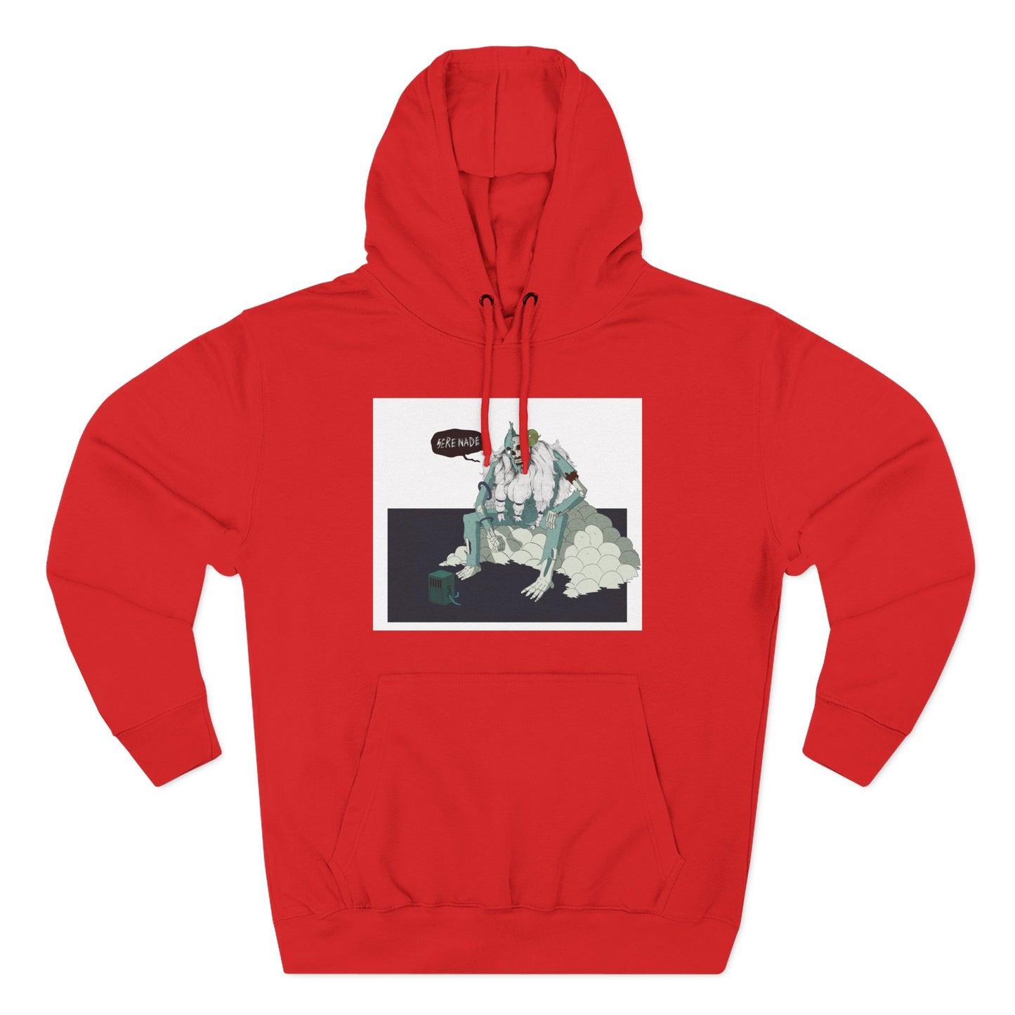 Artistic Fleece Hoodie with 'Homase' Design - Cozy Casual Wear