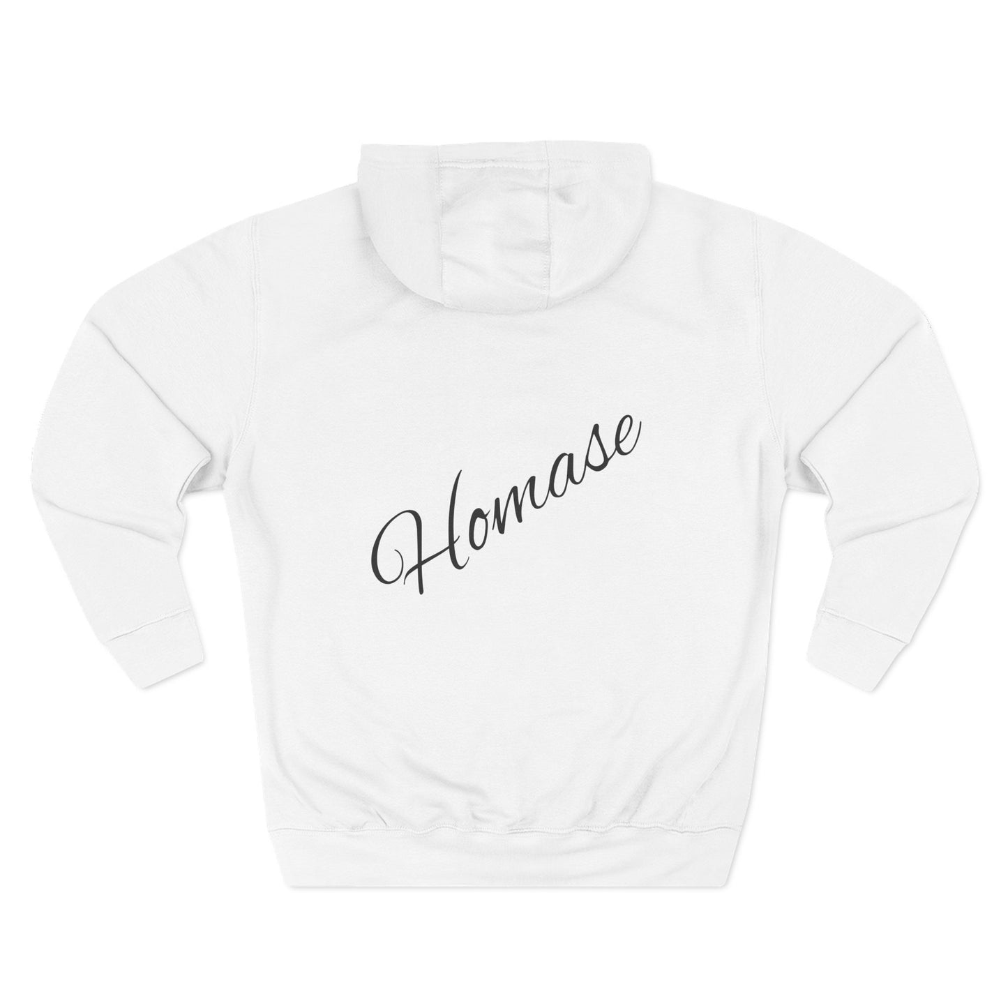 Artistic Fleece Hoodie with 'Homase' Design - Cozy Casual Wear