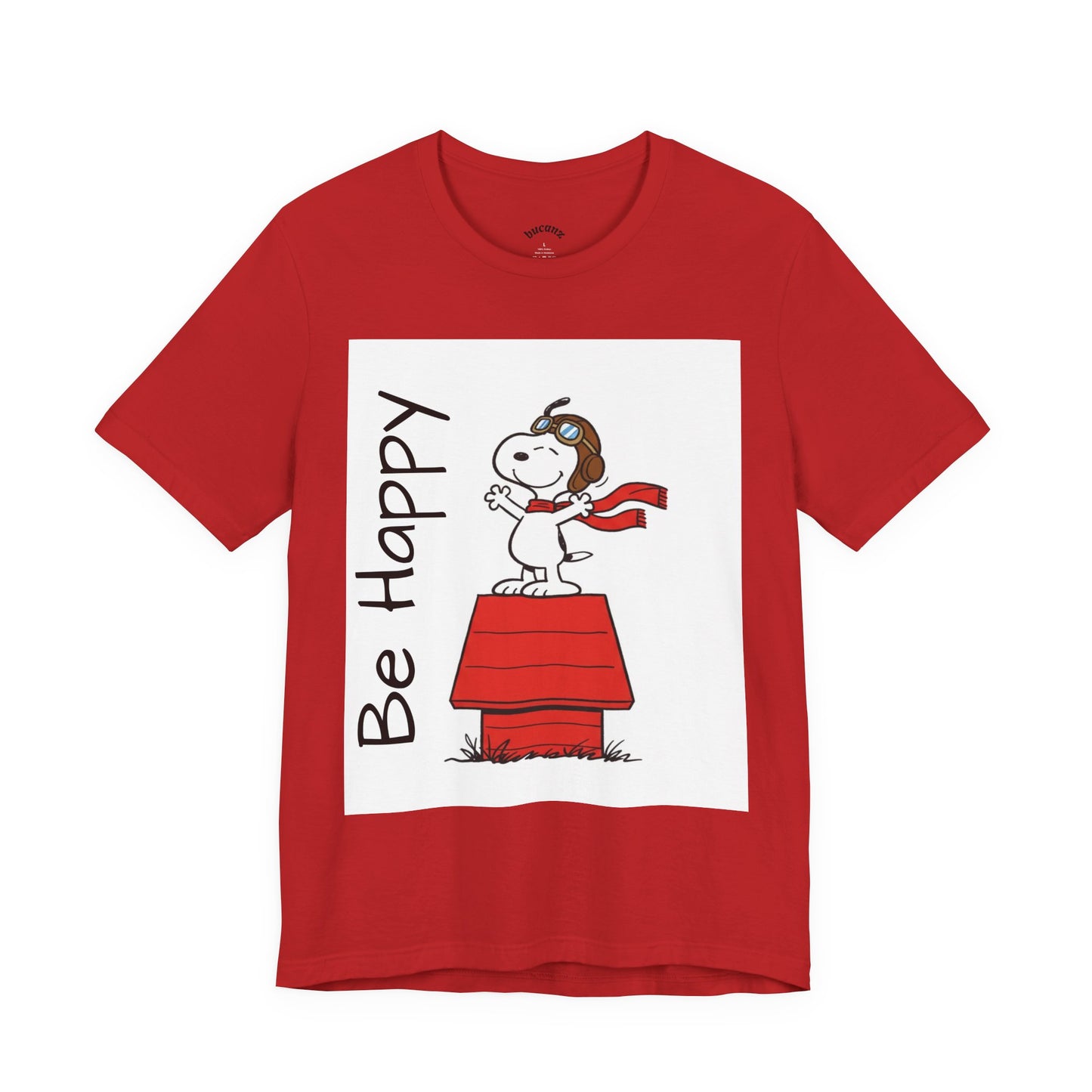 Cute & Inspirational 'Be Happy' Tee for Daily Wear, Fun Gift for Friends, Motivational Shirt, Casual Outfit, Encouraging Apparel