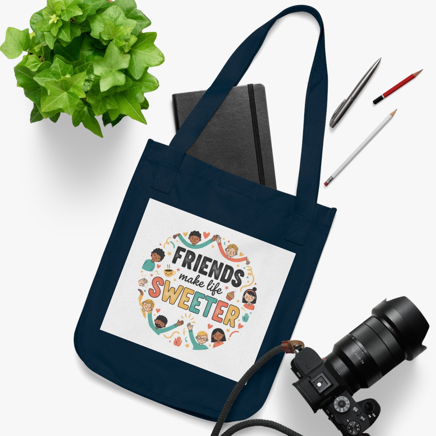 Friends Make Life Sweeter Organic Tote Bag