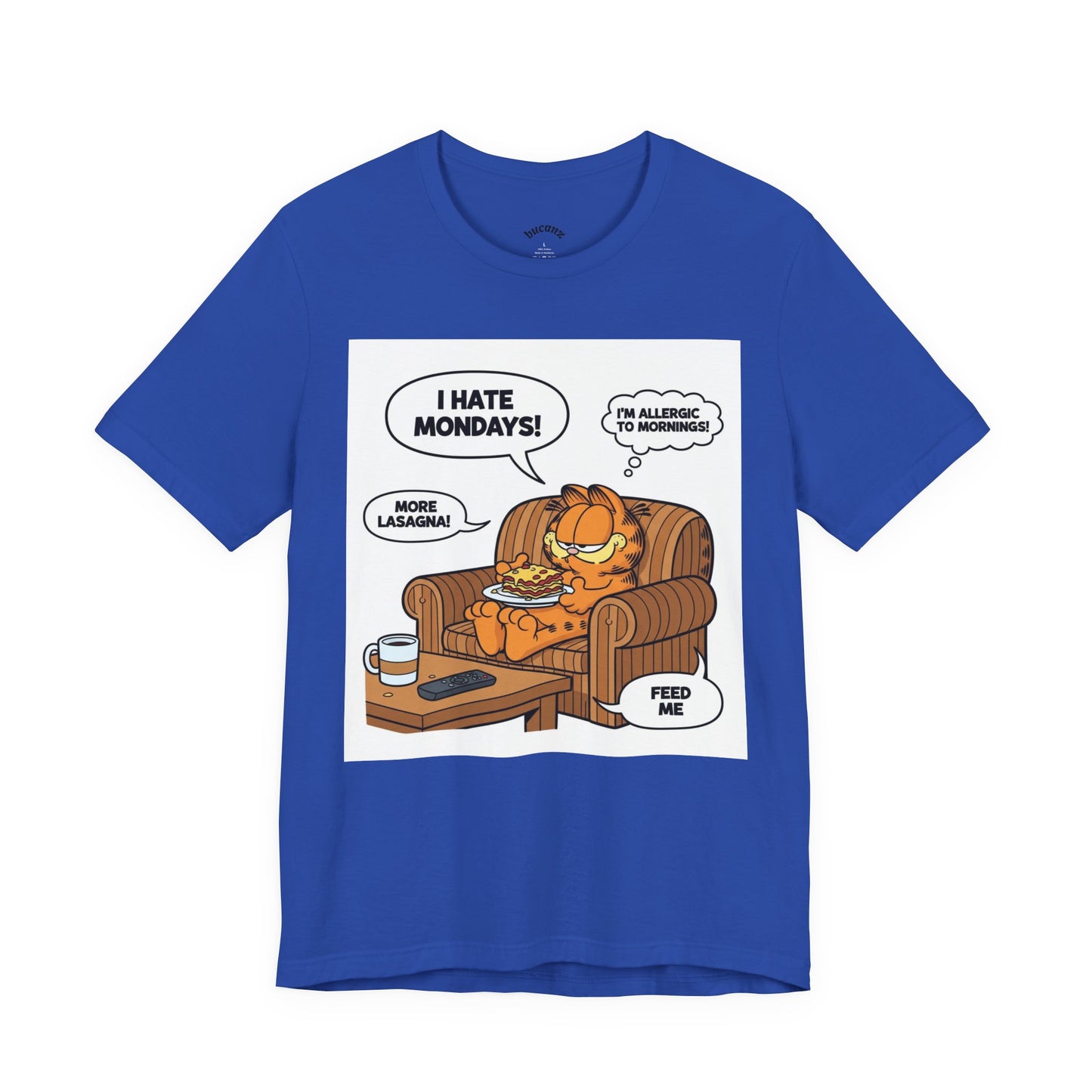 Garfield-Inspired Unisex Tee: I Hate Mondays, Perfect Gift for Cat Lovers, Fun Casual Wear, Humor Tee, Lazy Sunday Shirt, Gift for Him/Her