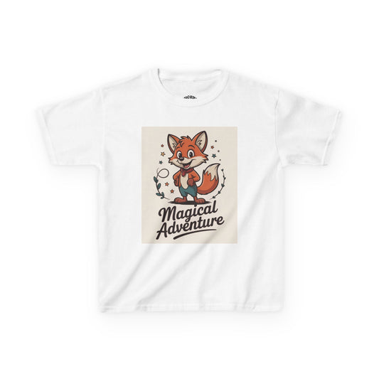 Kids Cotton Tee - Magical Adventure Fox Design