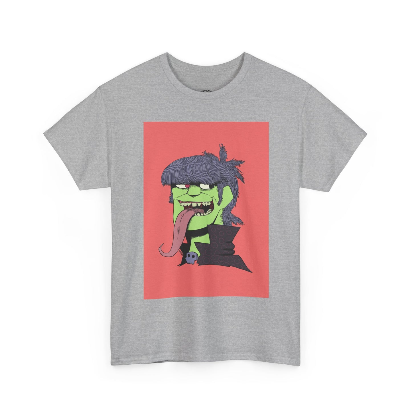 Graphic Tee — Green Punk Monster Illustration