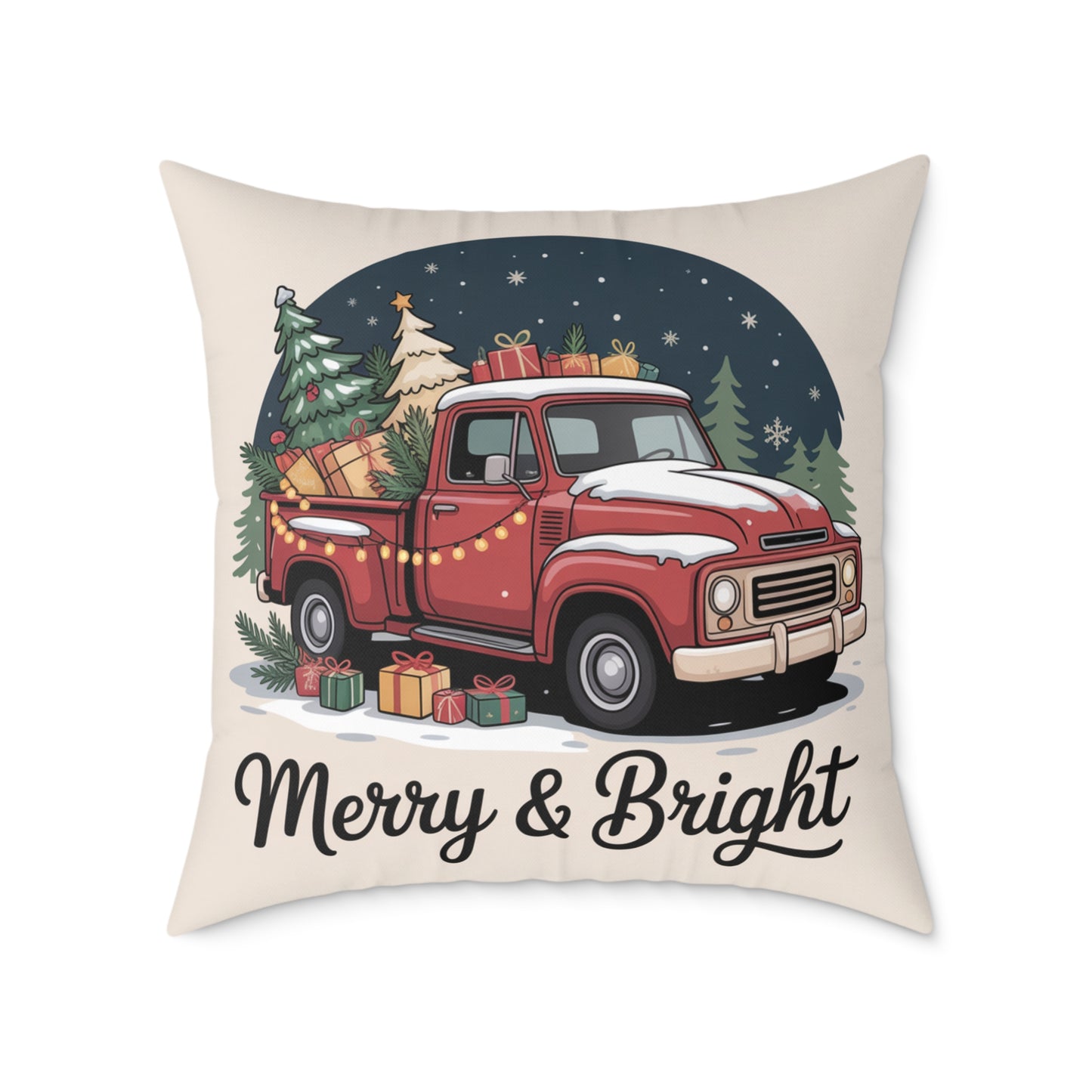 Merry & Bright Holiday Pillow