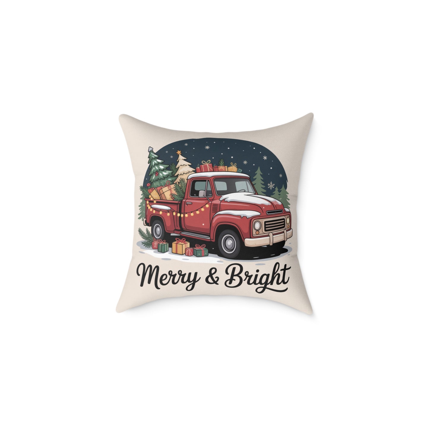 Merry & Bright Holiday Pillow