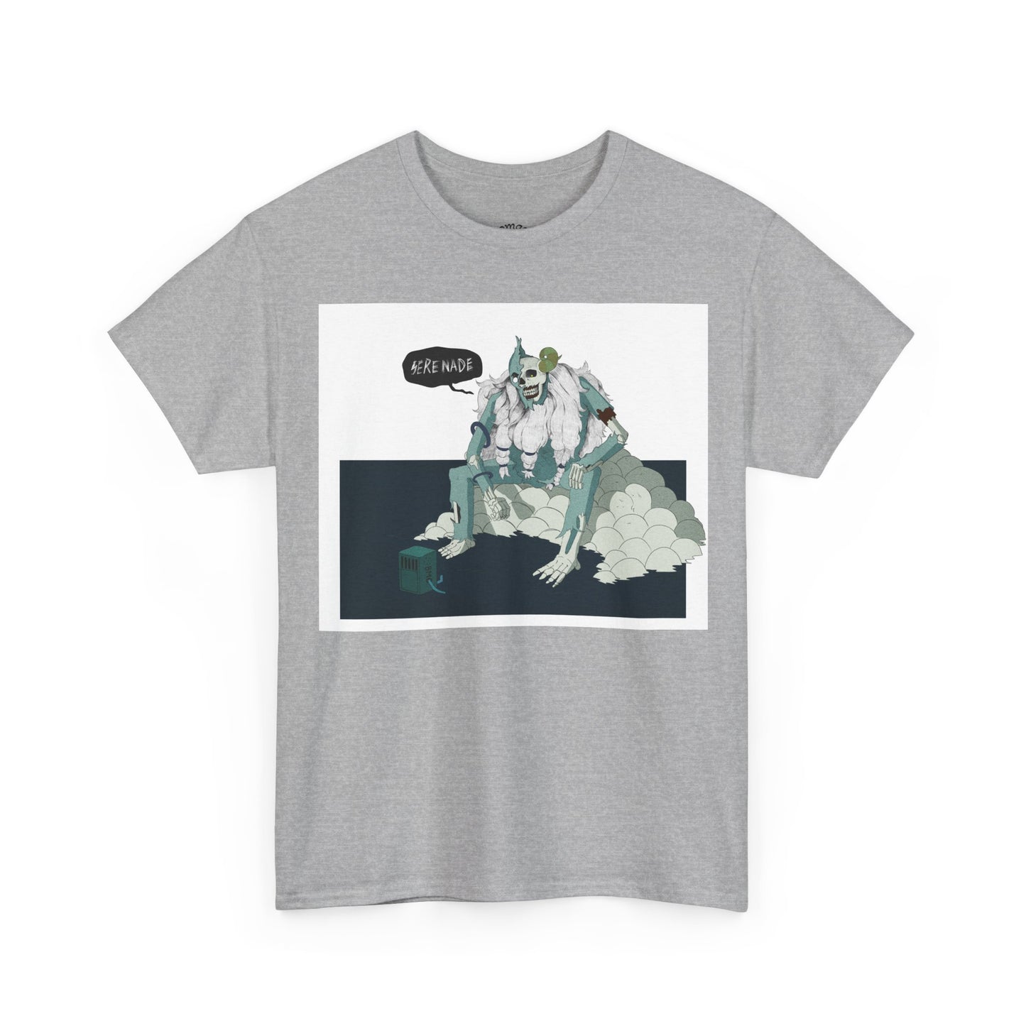 T-Shirt — Surreal Frog Monster Illustration with ‘Why Not?’ Speech Bubble
