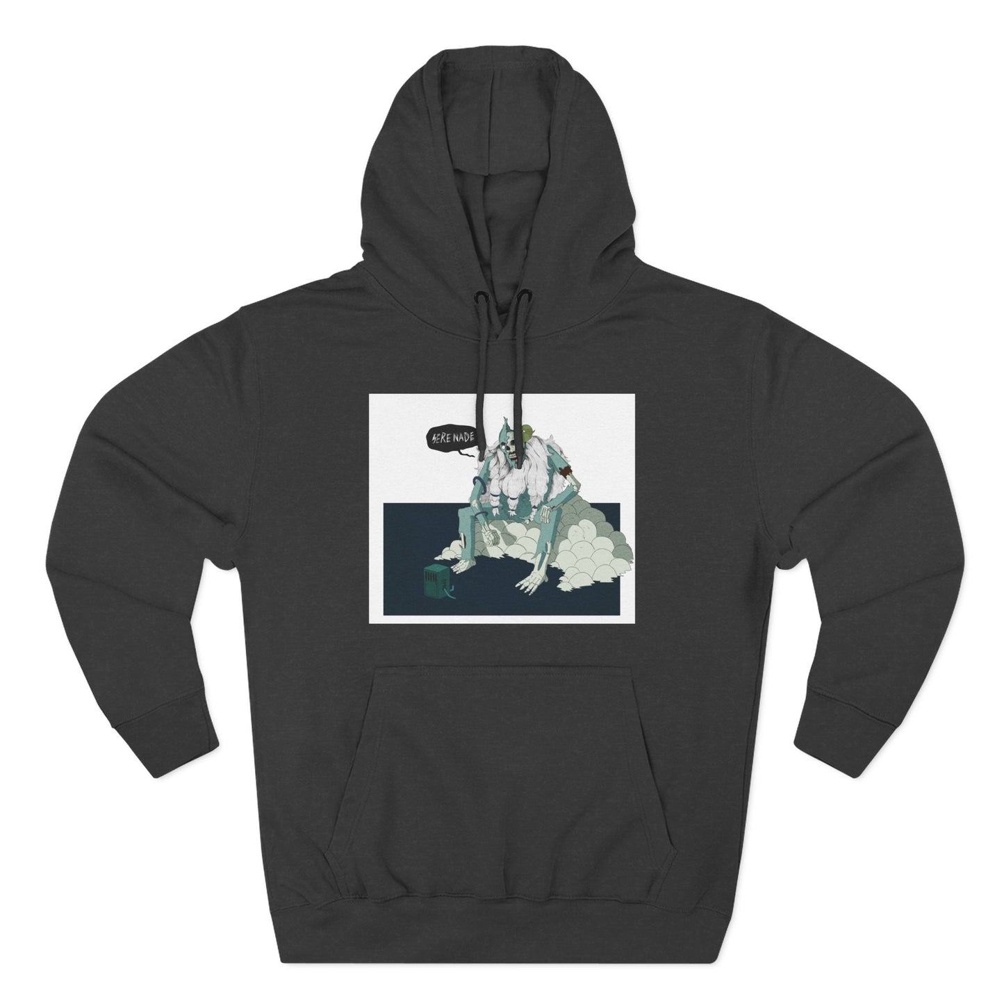 Artistic Fleece Hoodie with 'Homase' Design - Cozy Casual Wear