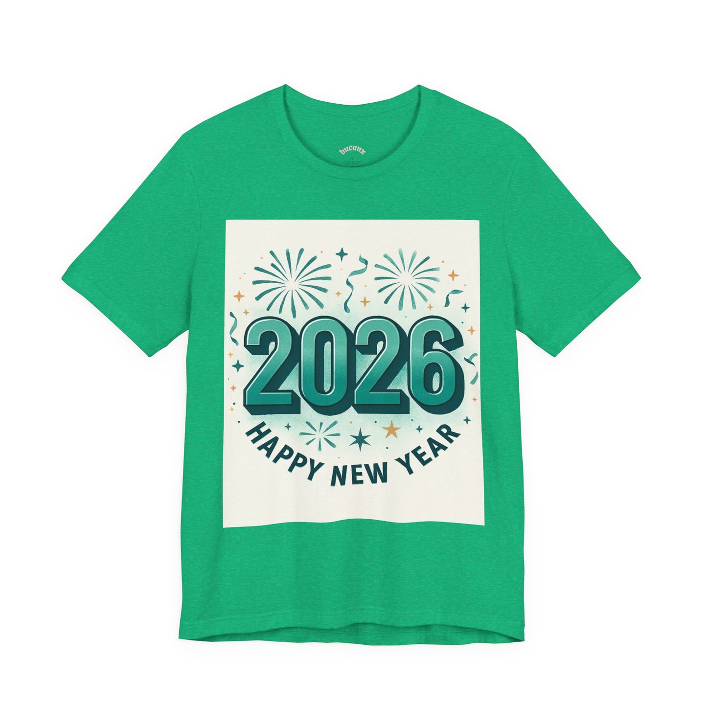 2026 Happy New Year T-Shirt — Festive Fireworks Celebration Tee