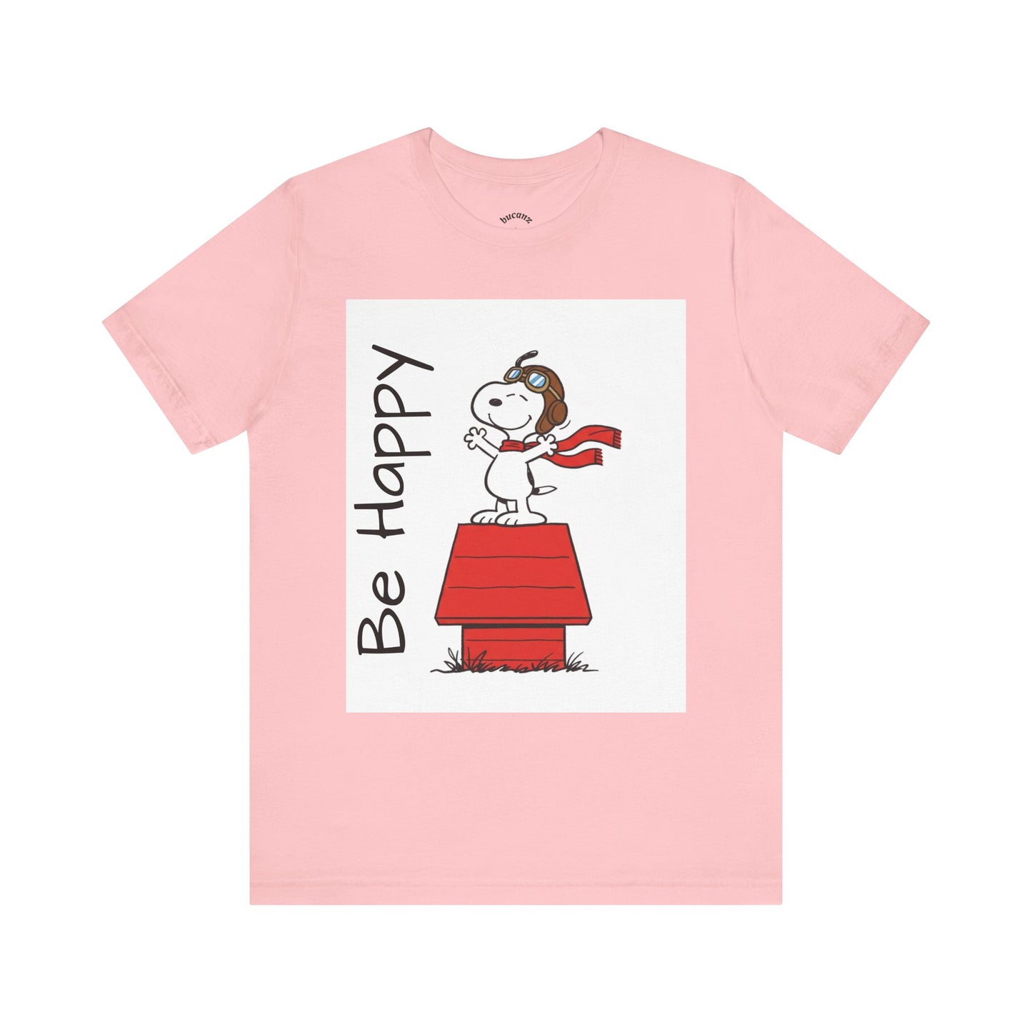 Cute & Inspirational 'Be Happy' Tee for Daily Wear, Fun Gift for Friends, Motivational Shirt, Casual Outfit, Encouraging Apparel