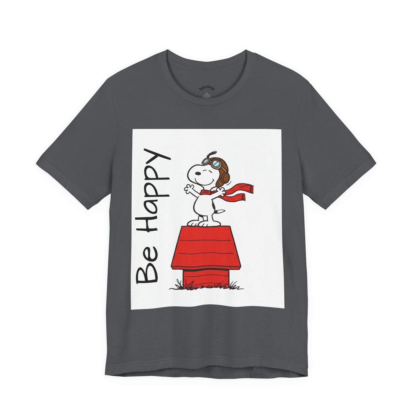 Cute & Inspirational 'Be Happy' Tee for Daily Wear, Fun Gift for Friends, Motivational Shirt, Casual Outfit, Encouraging Apparel