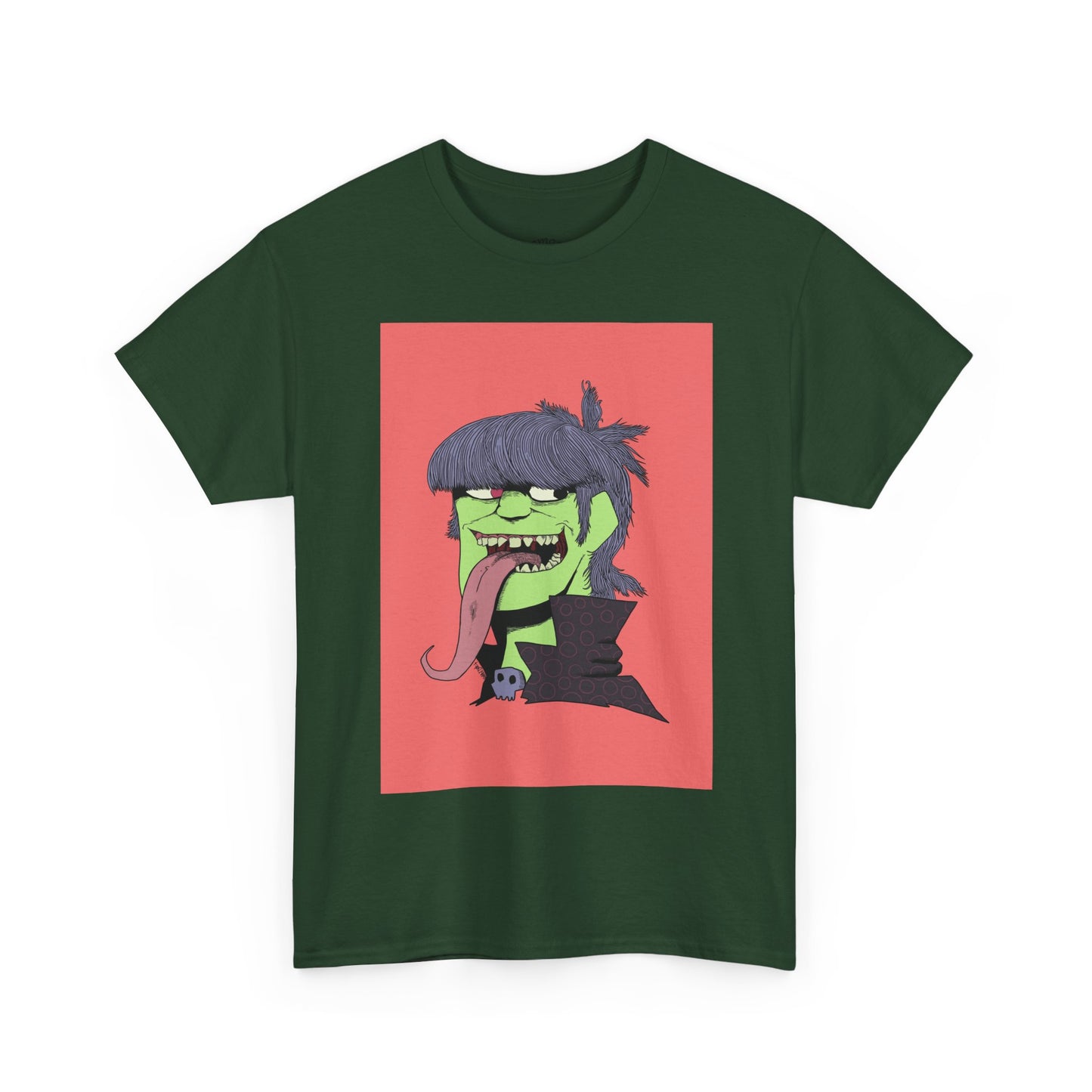 Graphic Tee — Green Punk Monster Illustration