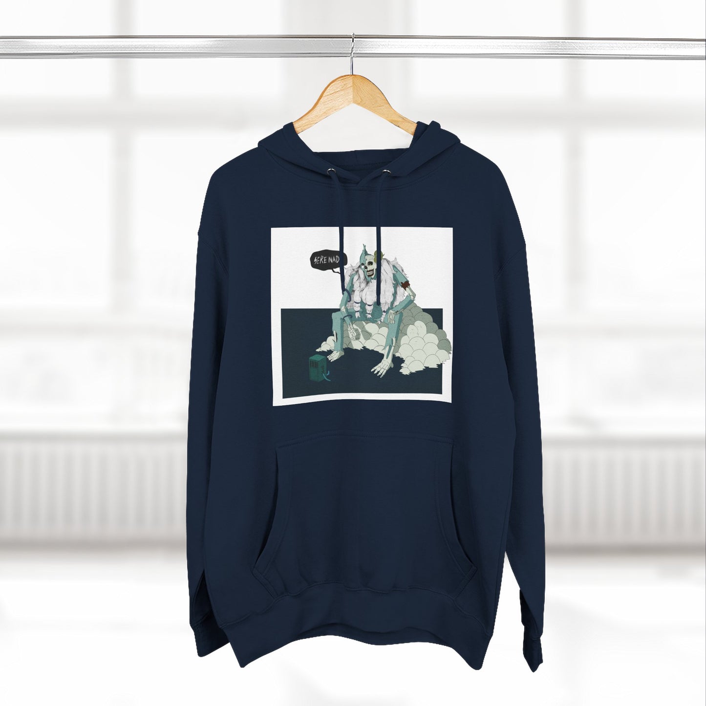 Artistic Fleece Hoodie with 'Homase' Design - Cozy Casual Wear