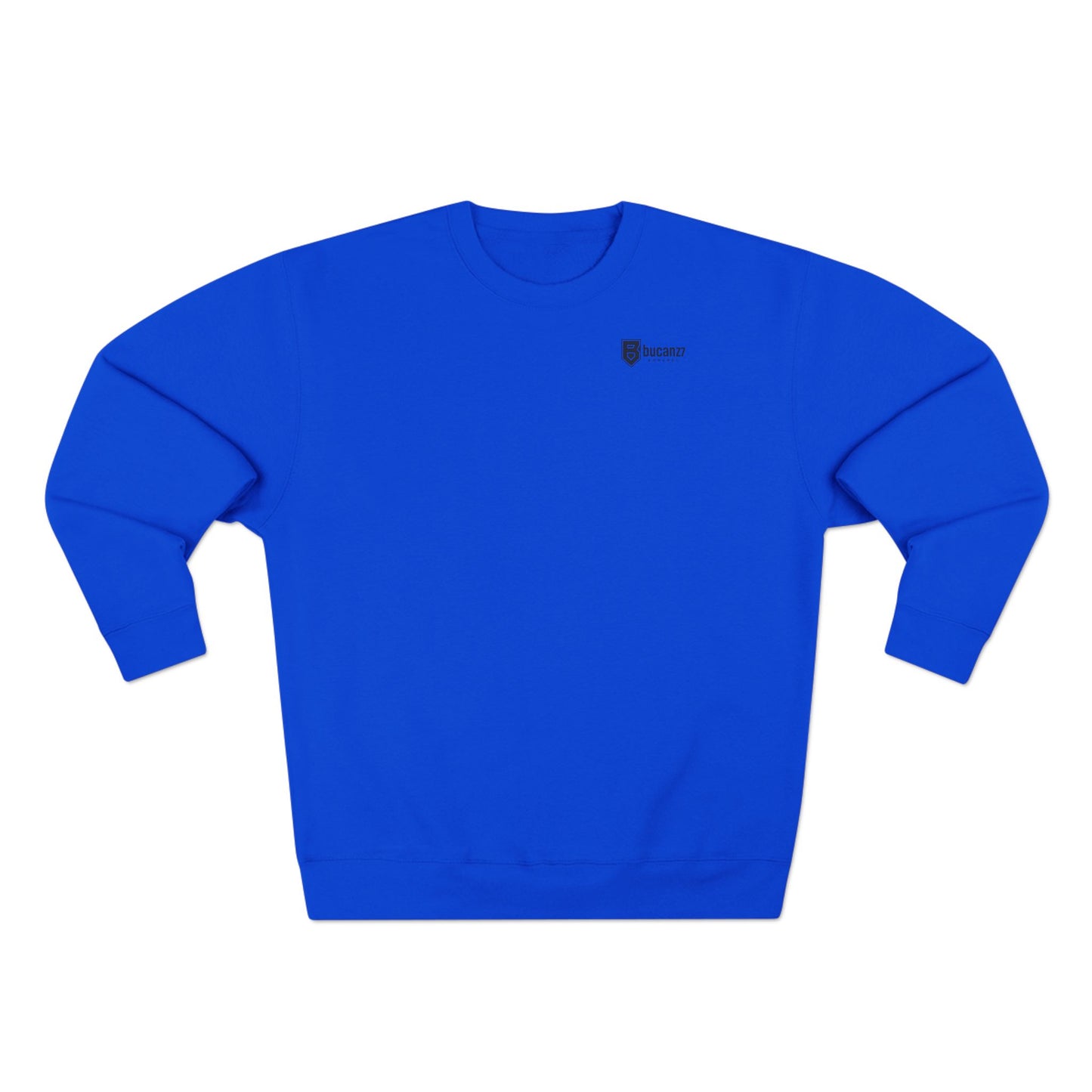 Never Back Down Crewneck Sweatshirt — Lion Emblem Motivational Pullover