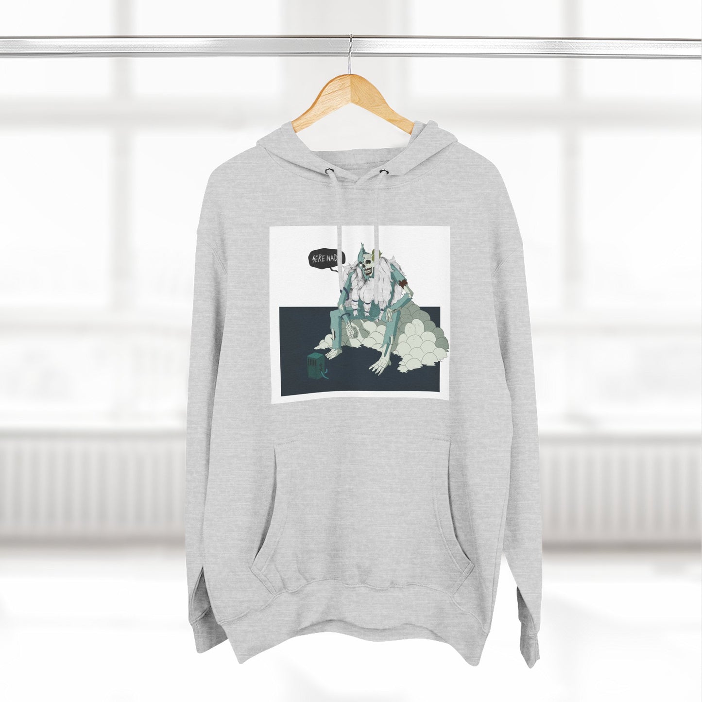 Artistic Fleece Hoodie with 'Homase' Design - Cozy Casual Wear