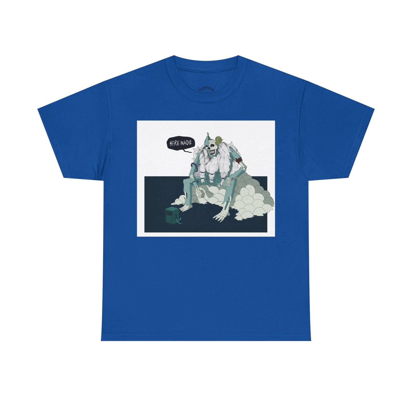 T-Shirt — Surreal Frog Monster Illustration with ‘Why Not?’ Speech Bubble