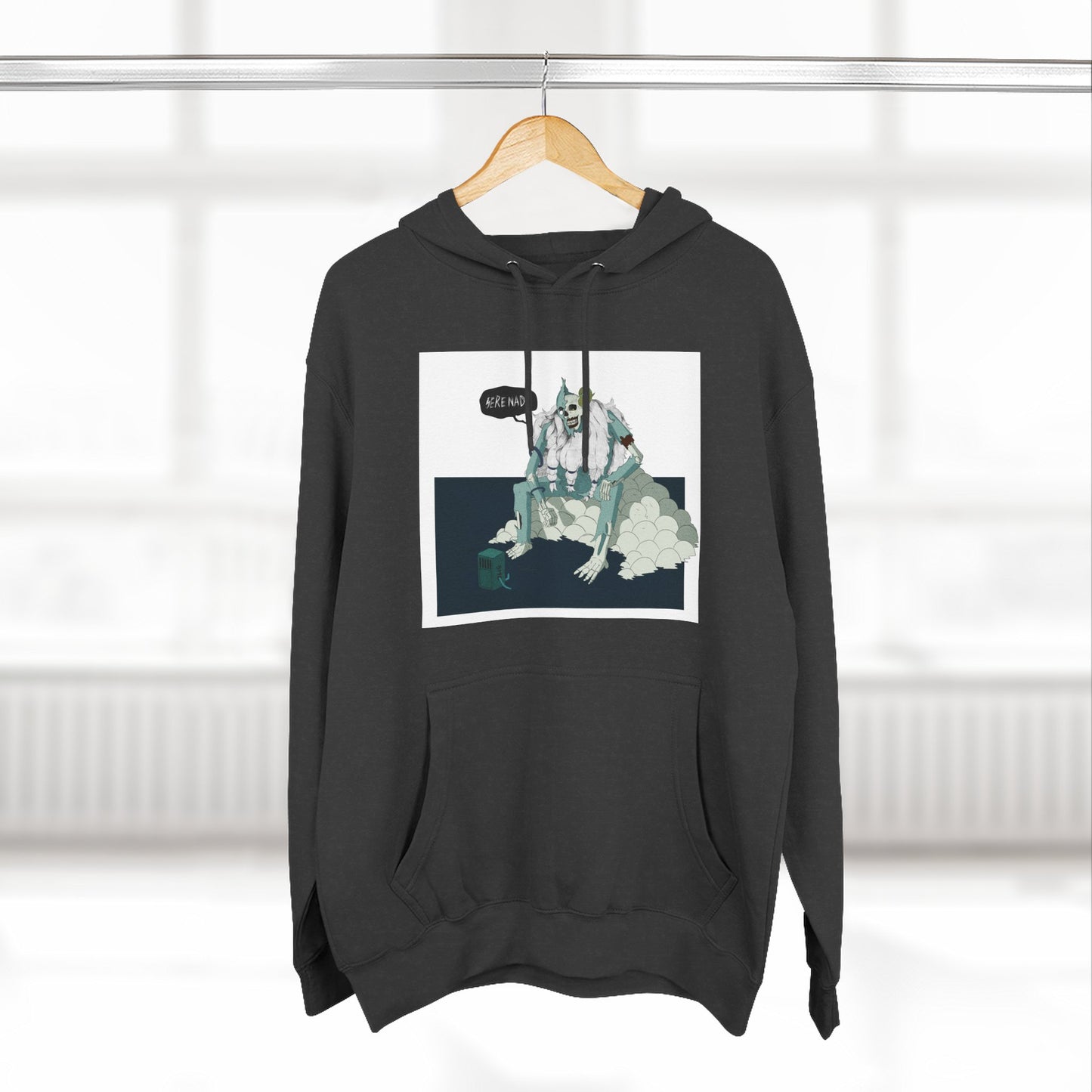 Artistic Fleece Hoodie with 'Homase' Design - Cozy Casual Wear