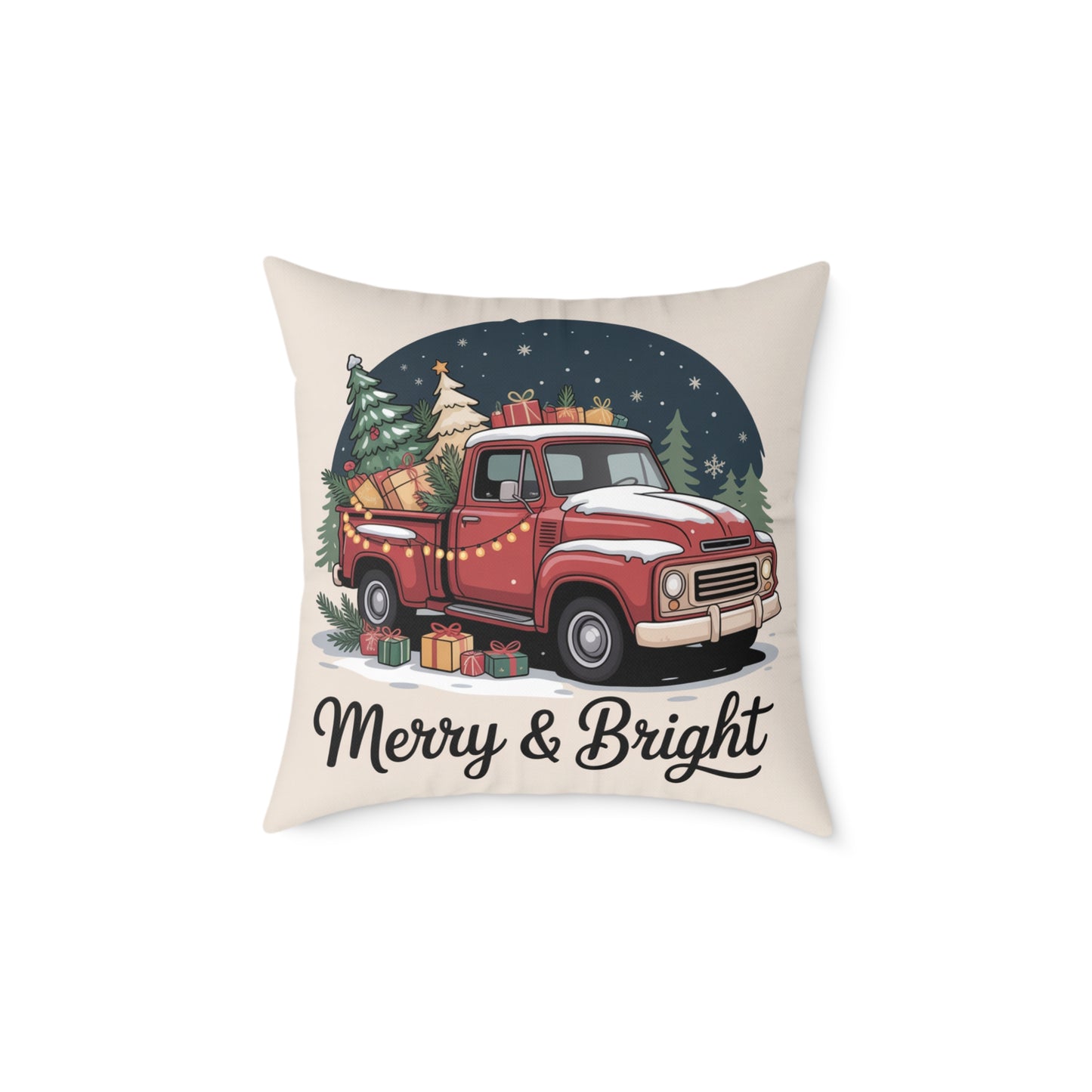Merry & Bright Holiday Pillow