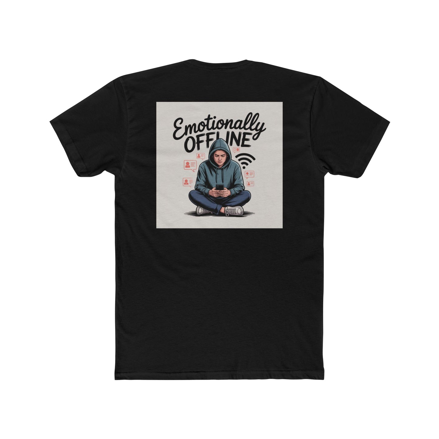 Emotionally Offline Tee — Graphic Casual Crew Shirt