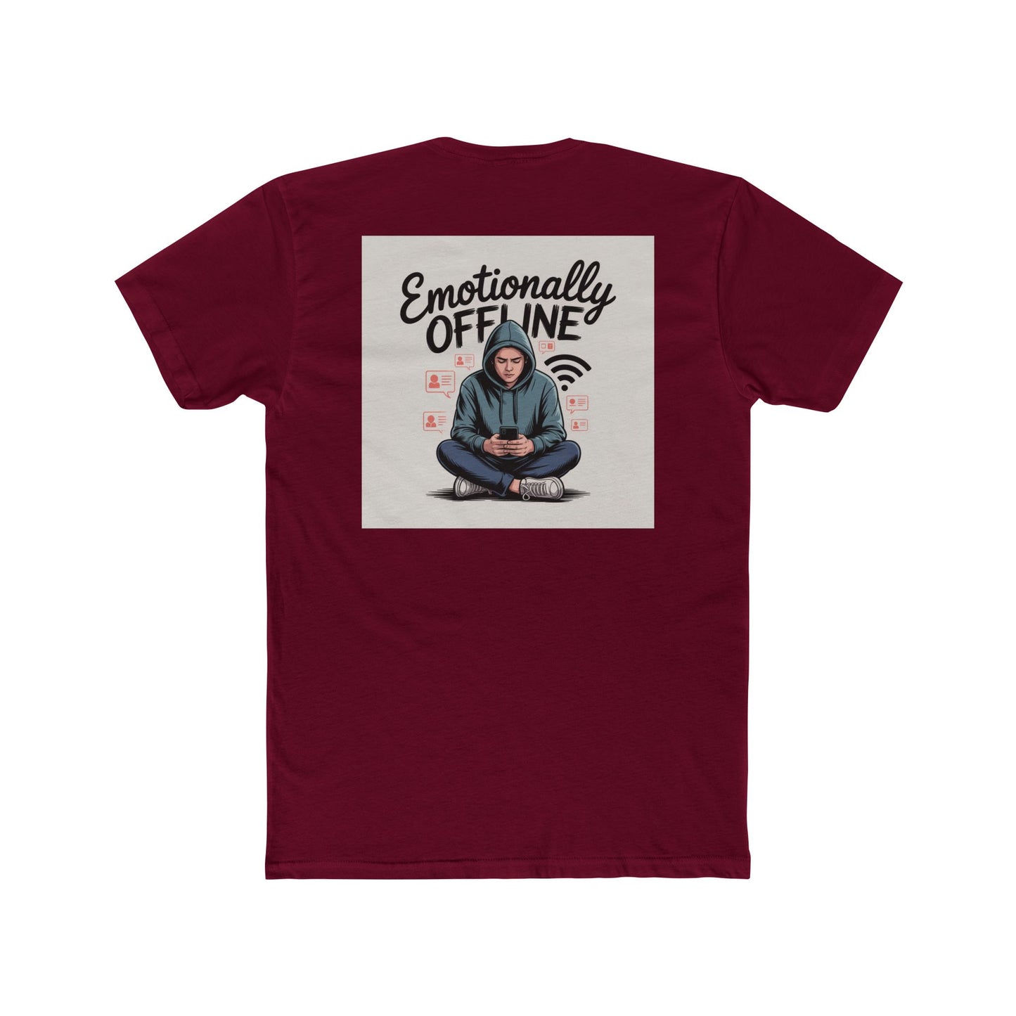 Emotionally Offline Tee — Graphic Casual Crew Shirt