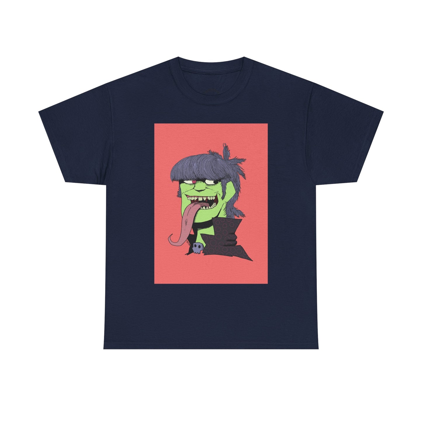 Graphic Tee — Green Punk Monster Illustration