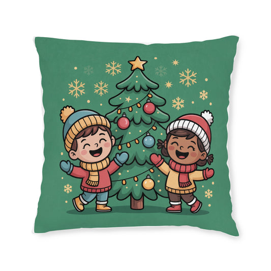 Christmas Cheer Square Pillow for Kids