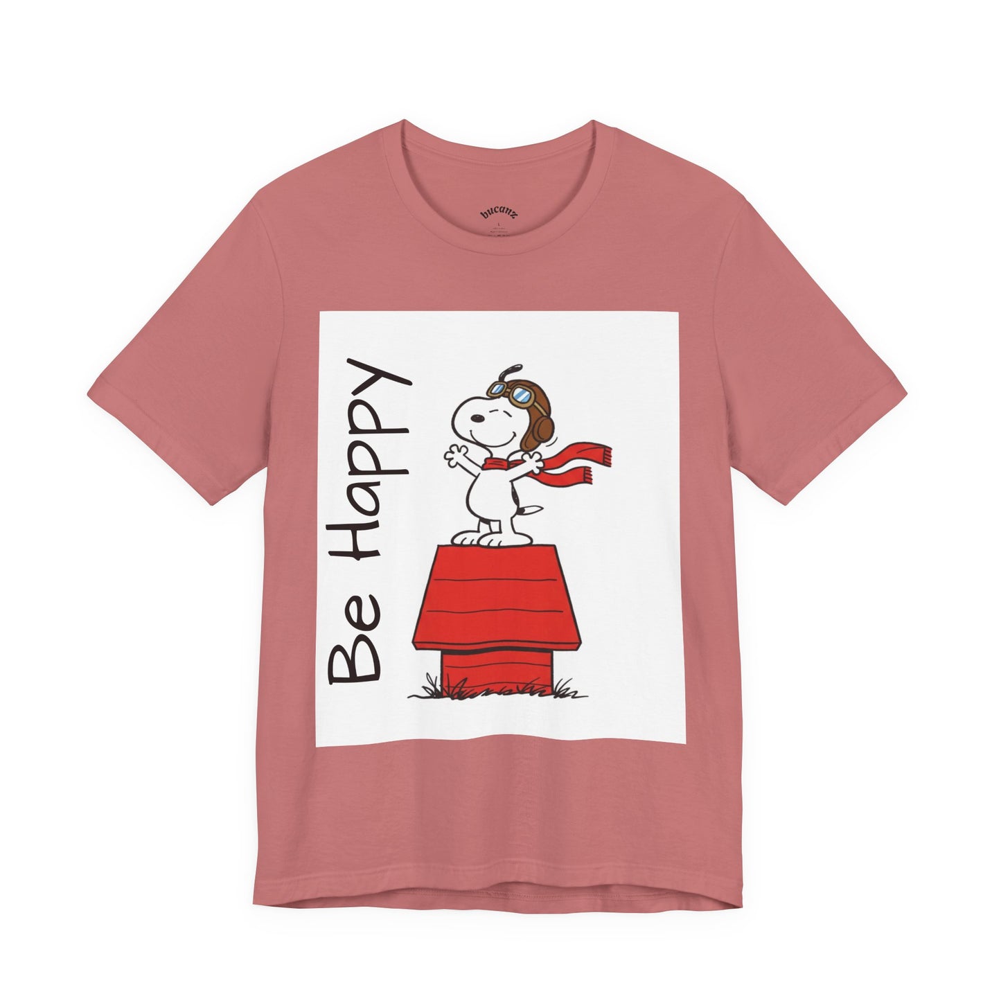 Cute & Inspirational 'Be Happy' Tee for Daily Wear, Fun Gift for Friends, Motivational Shirt, Casual Outfit, Encouraging Apparel
