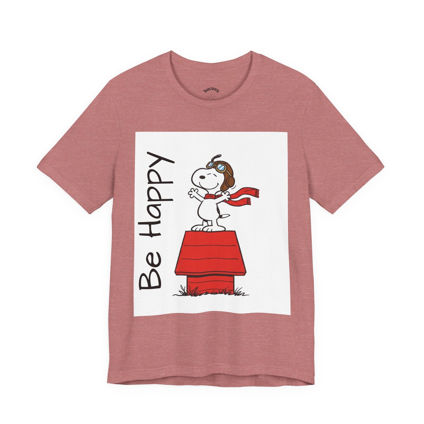 Cute & Inspirational 'Be Happy' Tee for Daily Wear, Fun Gift for Friends, Motivational Shirt, Casual Outfit, Encouraging Apparel