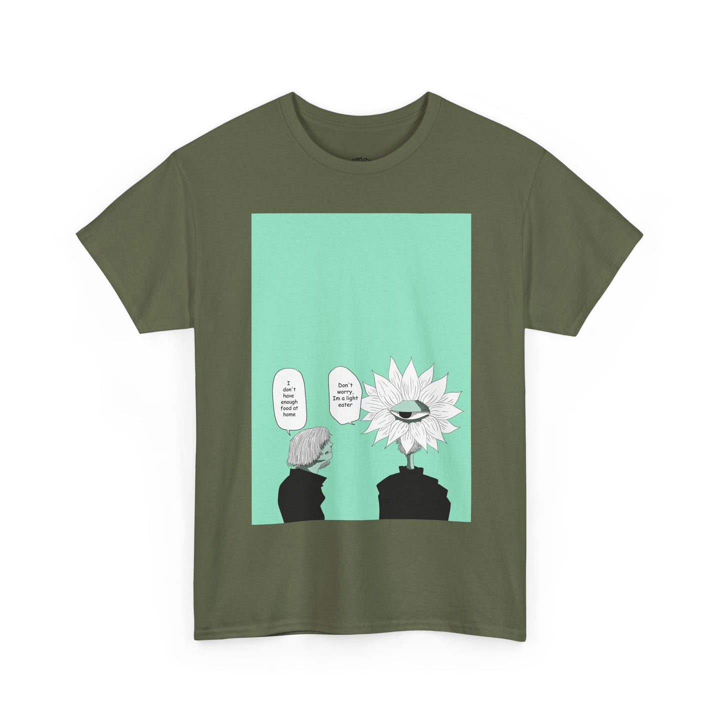 Floral Head Comic Tee — "You Okay?" Graphic T‑Shirt